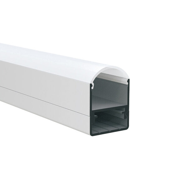 Anodised aluminium LED profile with a polycarbonate diffuser