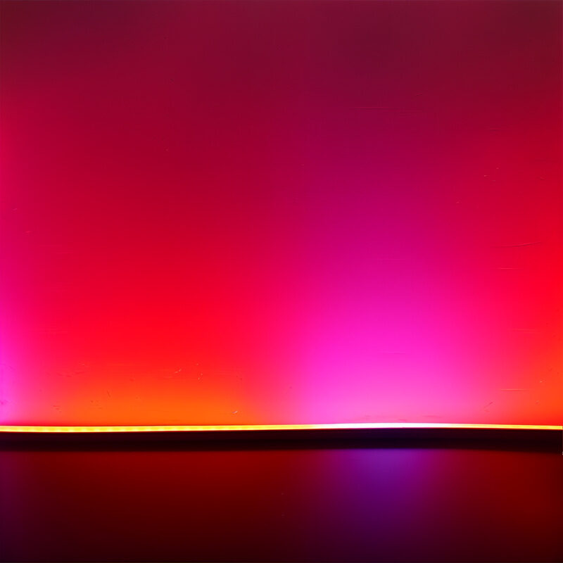 IllumiDEL wall wash throwing an even colour gradient up a flat surface