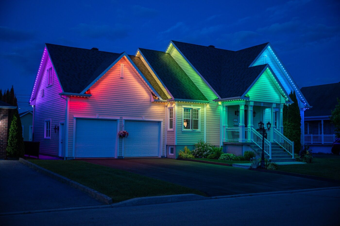 Phone app controlling home lighting